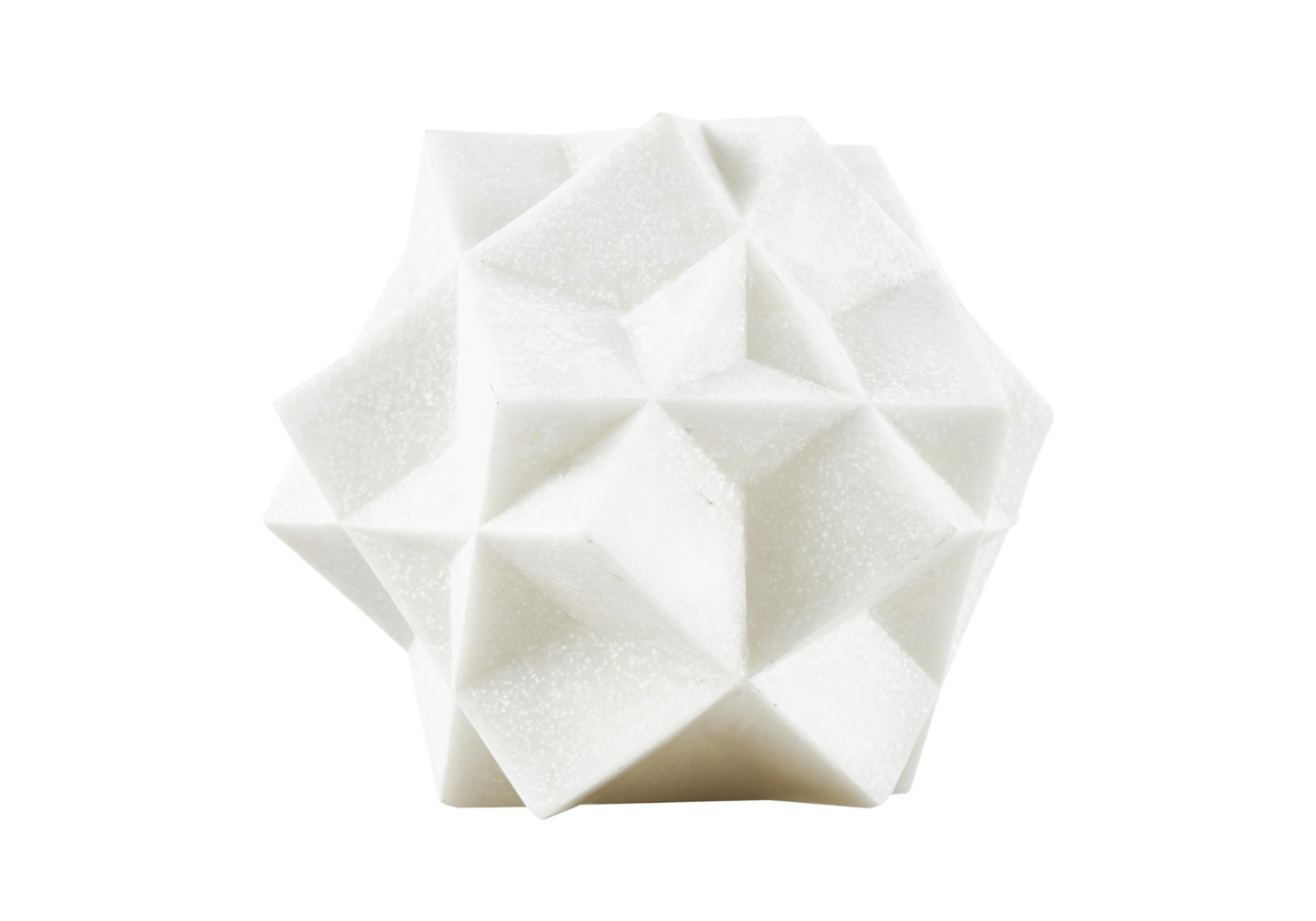Escultura de Marmolina Blanca Geométrica