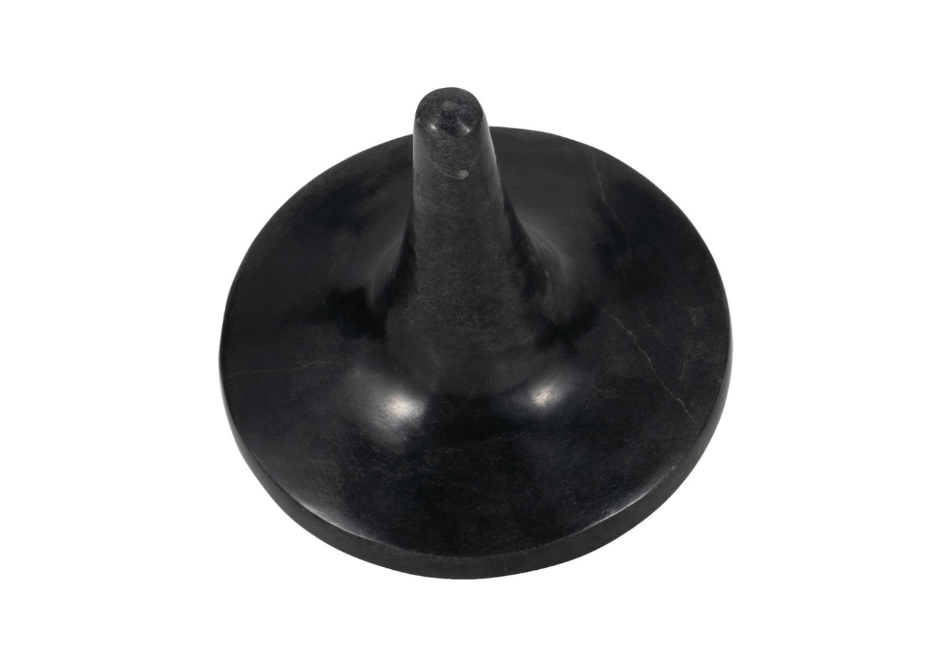 Escultura de Trompo Mármol Negro