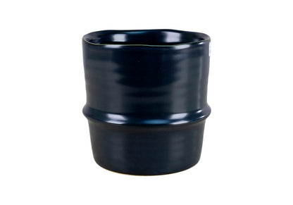 Maceta Cerámica Negro Linea Resaltada