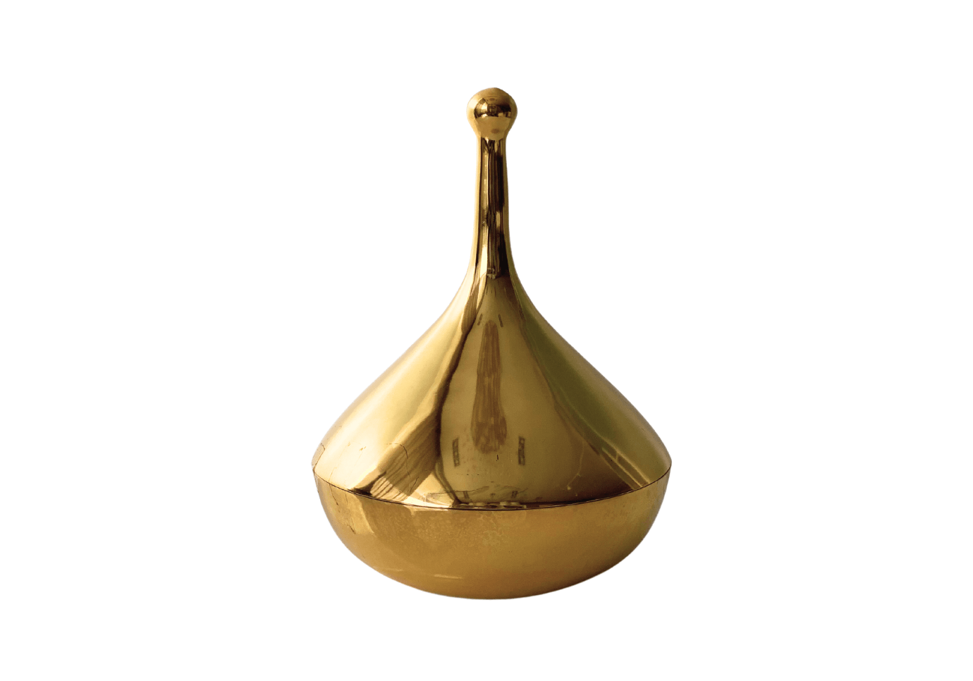 Tibor Metálico con Tapa Dorado