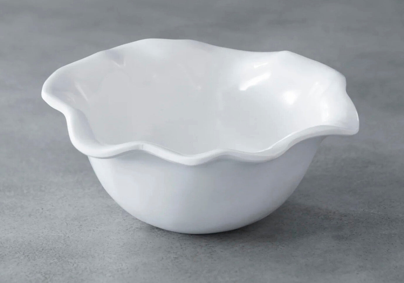 Bowl de Melamina Blanco Borde Ondulado - Chico - Simone