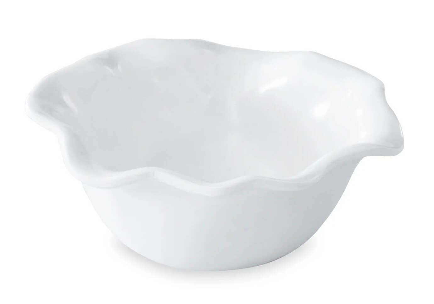 Bowl de Melamina Blanco Borde Ondulado - Chico - Simone