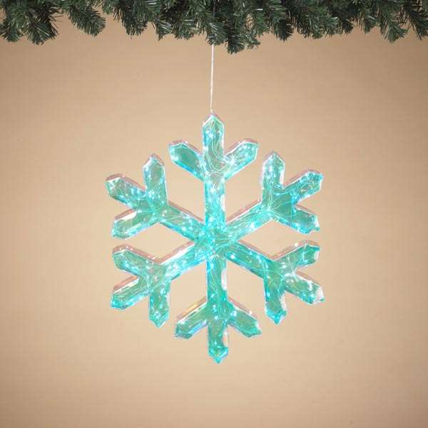 Snowflake Holográfico con Luz 40 cm