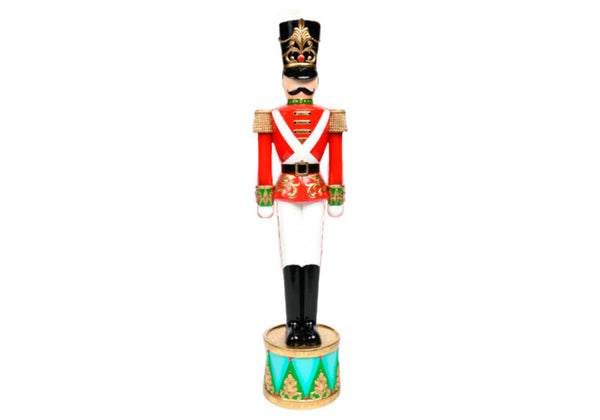 Soldado de Resina Rojo, Negro y Blanco 45 cm