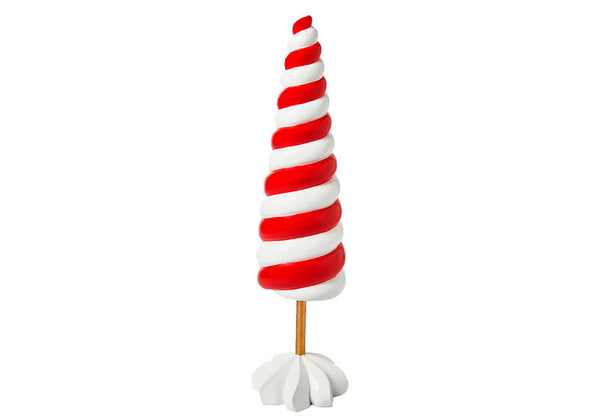 Pino de Caramelo Resina Rojo y Blanco