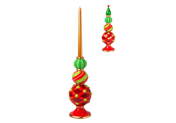 Candelabro con Final Retro de Resina 38 cm