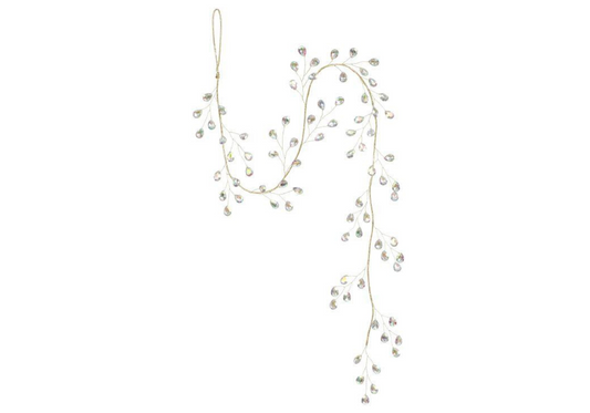 Guirnalda Hojas Doradas con Perlas