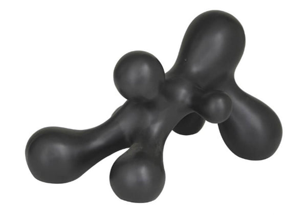 Escultura Molécula Abstracta Porcelana Negro Mate