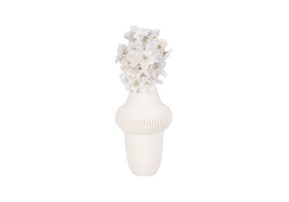 Florero de Cerámica Ivory con Borde Central