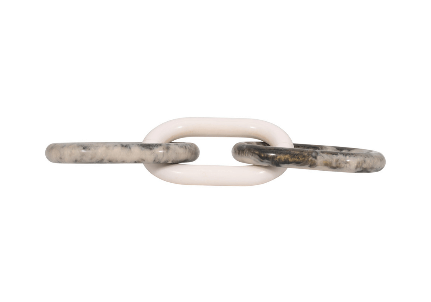 Cadena de Resina Eslabones Café y Beige