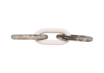Cadena de Resina Eslabones Café y Beige