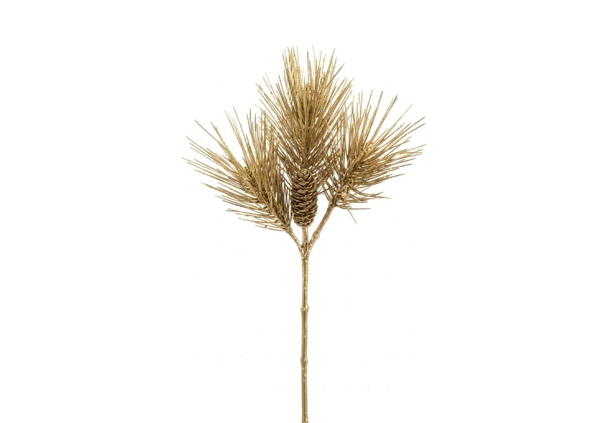 Pick de Pino Dorado Cepillo con Piña 53 cm