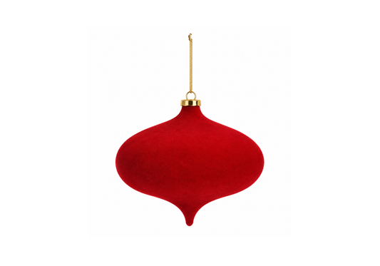 Esfera Tipo Cebolla de Terciopelo Rojo