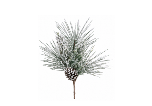 Rama de Pino Nevada con Piña 46 cm