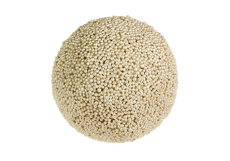 Esfera Perlitas Dorado Claro 16 cm