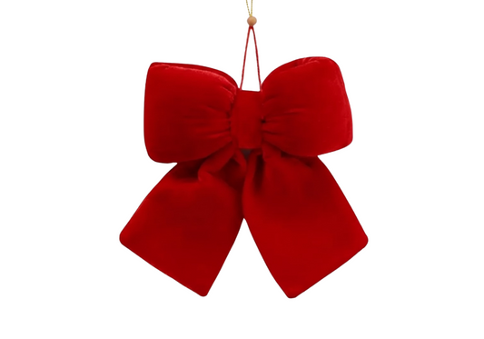 Moño Bombacho Terciopelo Rojo 48cm