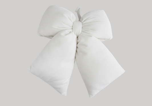 Moño Bombacho Terciopelo Blanco 48cm