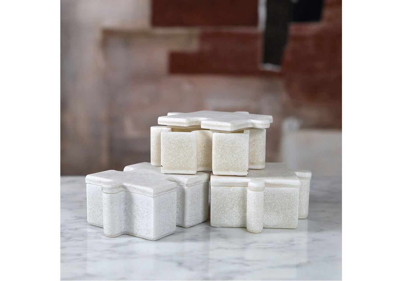 Caja Rompecabezas de Marmolina - Set de Tres