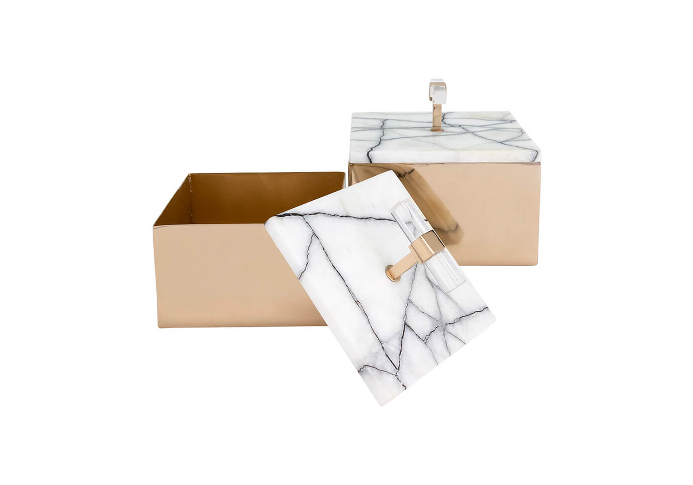 Caja Metálica Tapa Mármol