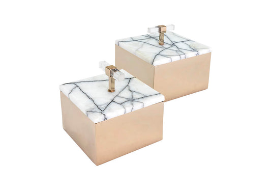 Caja Metálica Tapa Mármol