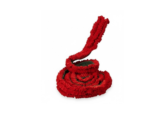 Guía de Tela Crushed Terciopelo Rojo con Verde