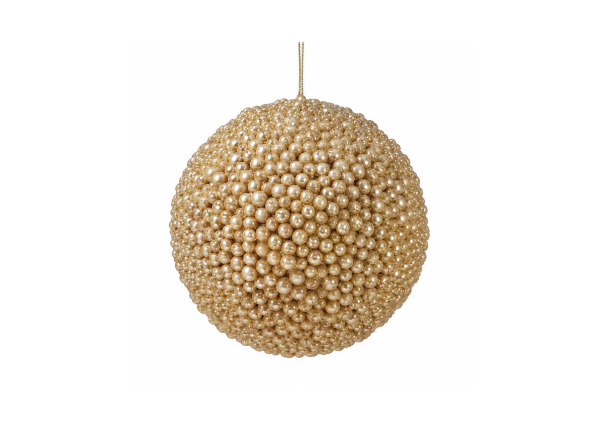 Esfera de Berries Dorada con Hielo y Glitter