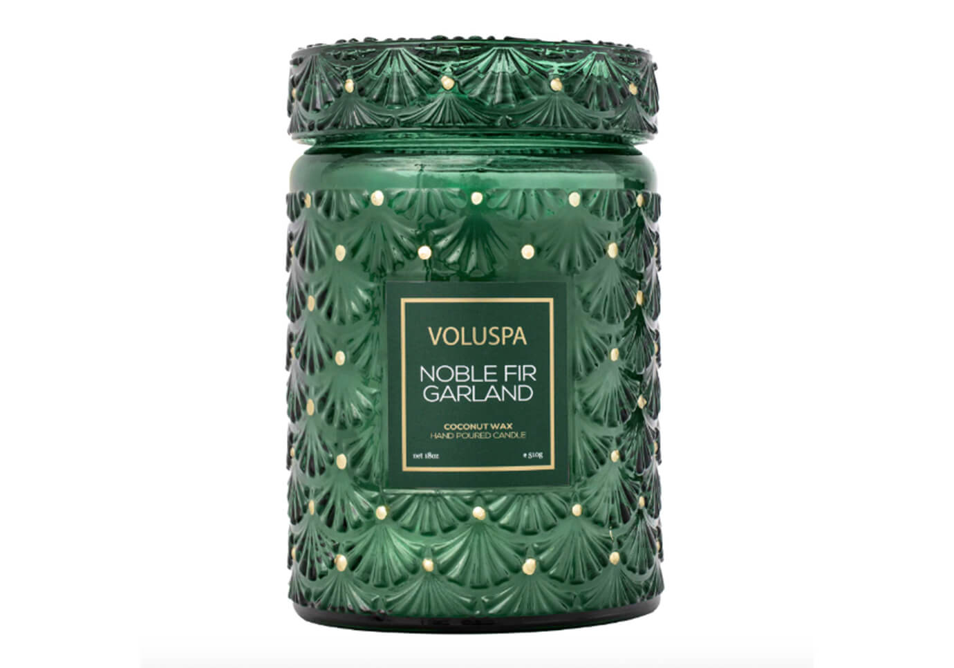 Vela Aromática Voluspa Noble Fir Garland Envase Vidrio 18 Oz