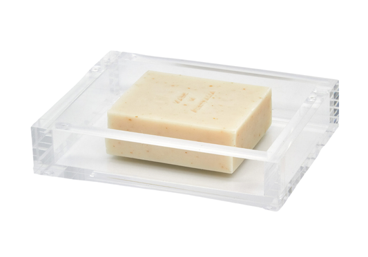 Jabonera Sólida de Acrílico Transparente