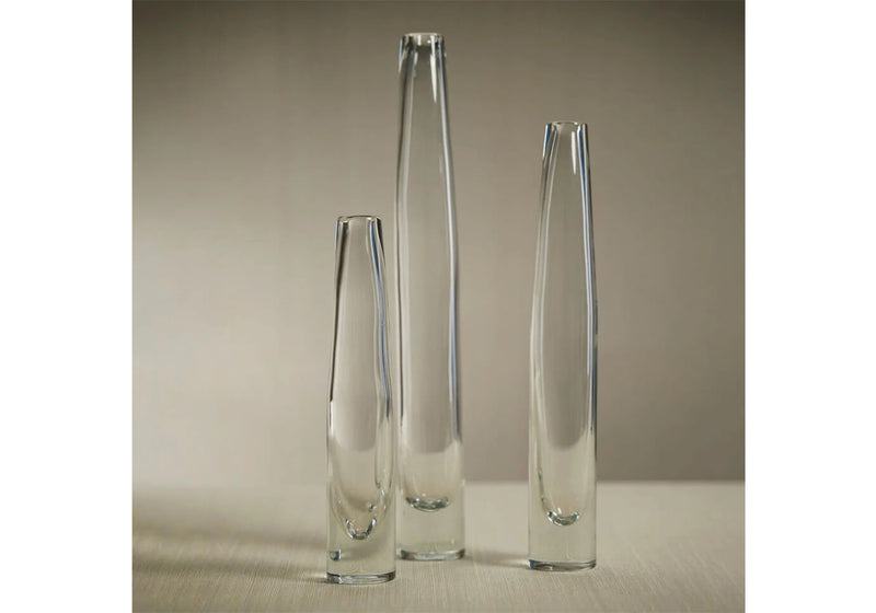 Florero portavelas cristal transparente