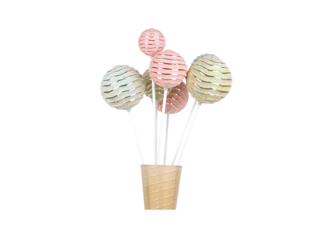 Paletas multicor blanca con detalles dorado - Simone