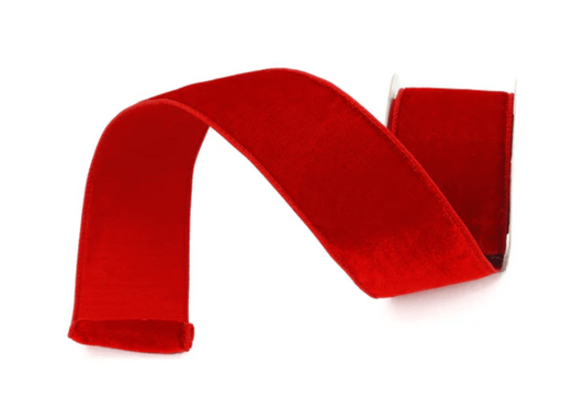 Listón de Terciopelo Rojo 10 cm