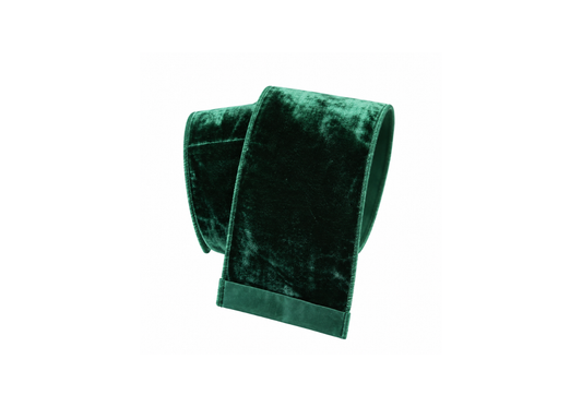 Listón De Terciopelo Verde Pino - Simone