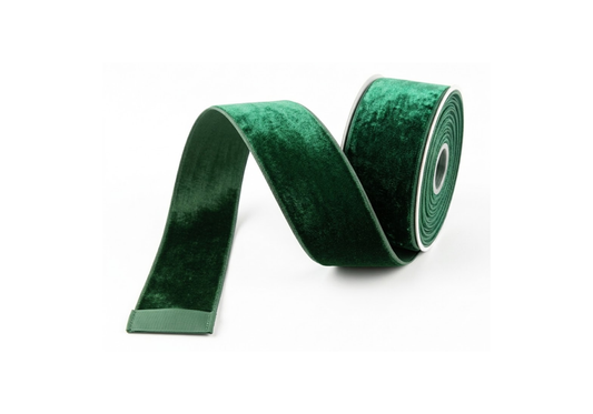 Listón de Terciopelo Verde Esmeralda 10 cm
