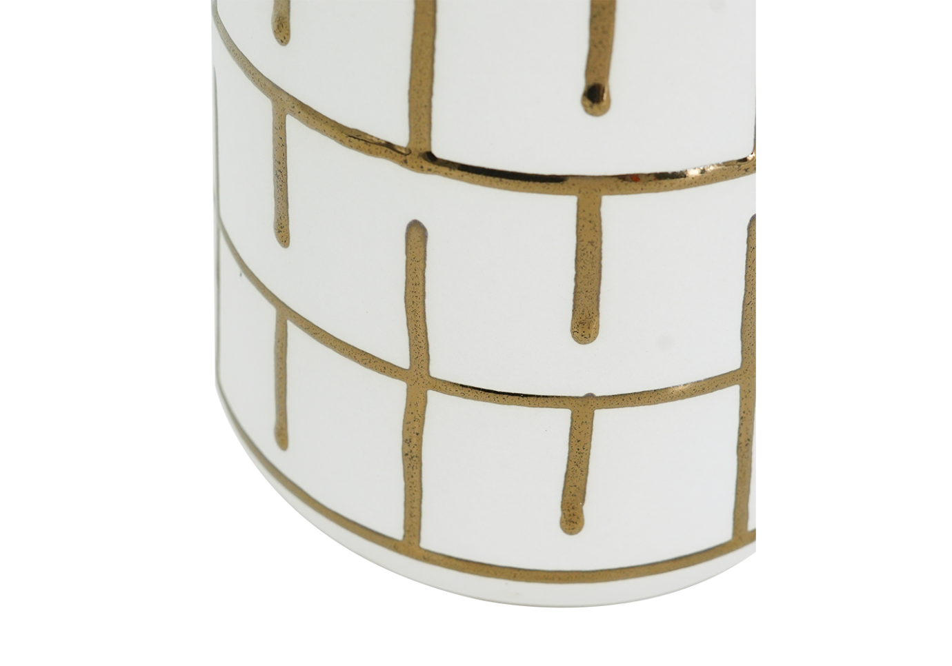 Florero de Ceramica con Lineas Doradas - Simone