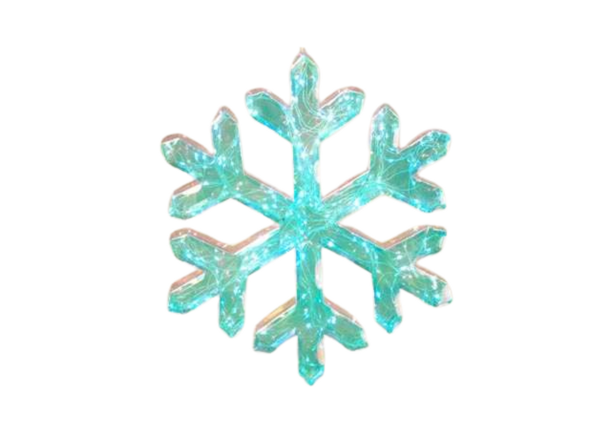 Snowflake Holográfico con Luz 40 cm