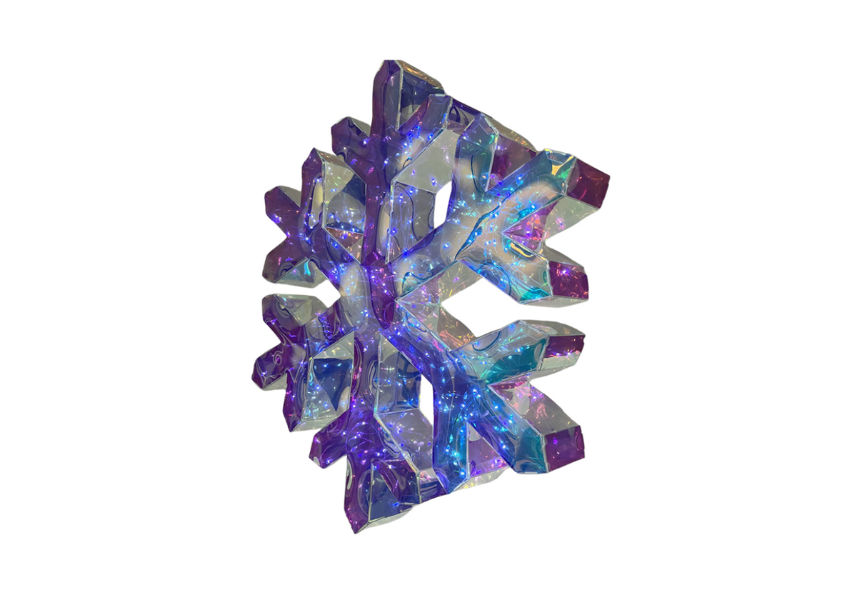 Snowflake Holográfico con Luz 40 cm