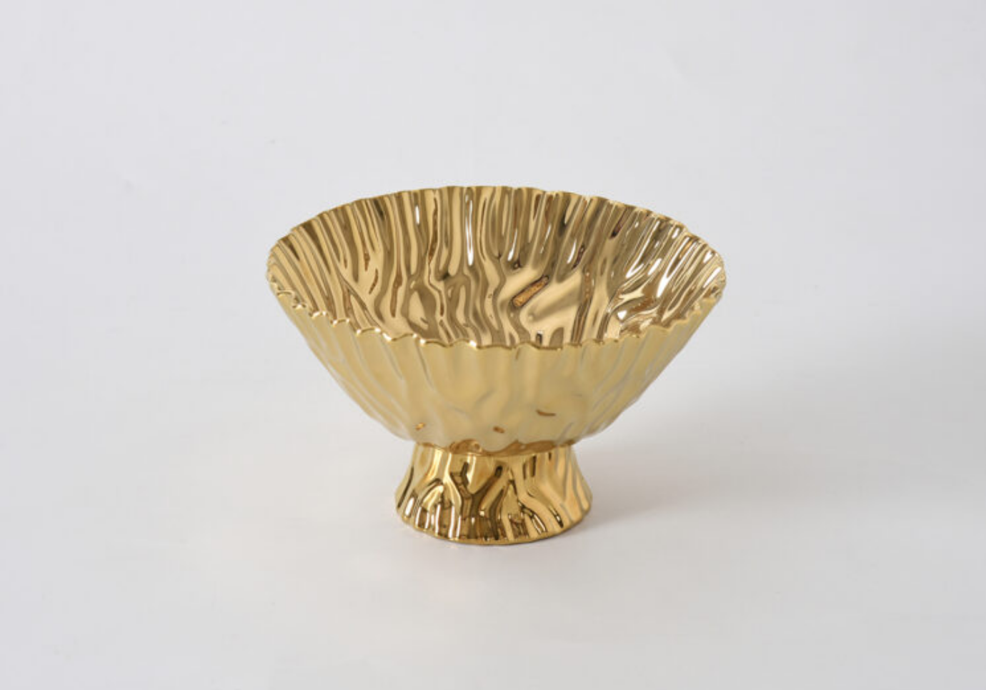 Bowl de Porcelana Dorado con Base