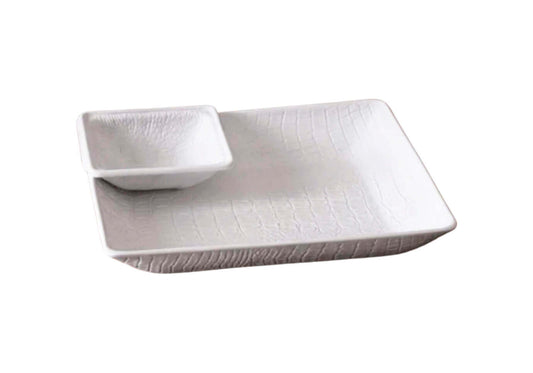 Botanero c/dip Rectangular Melamina con Textura