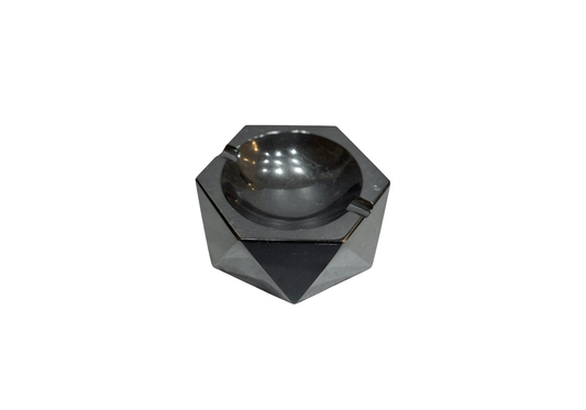Cenicero Hexagonal de Mármol Negro - Simone