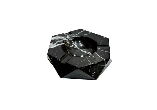 Cenicero Hexagonal Para Puro De Mármol Negro - Simone