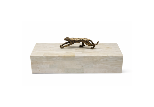 Caja Rectangular con Jaladera de Leopardo - Simone