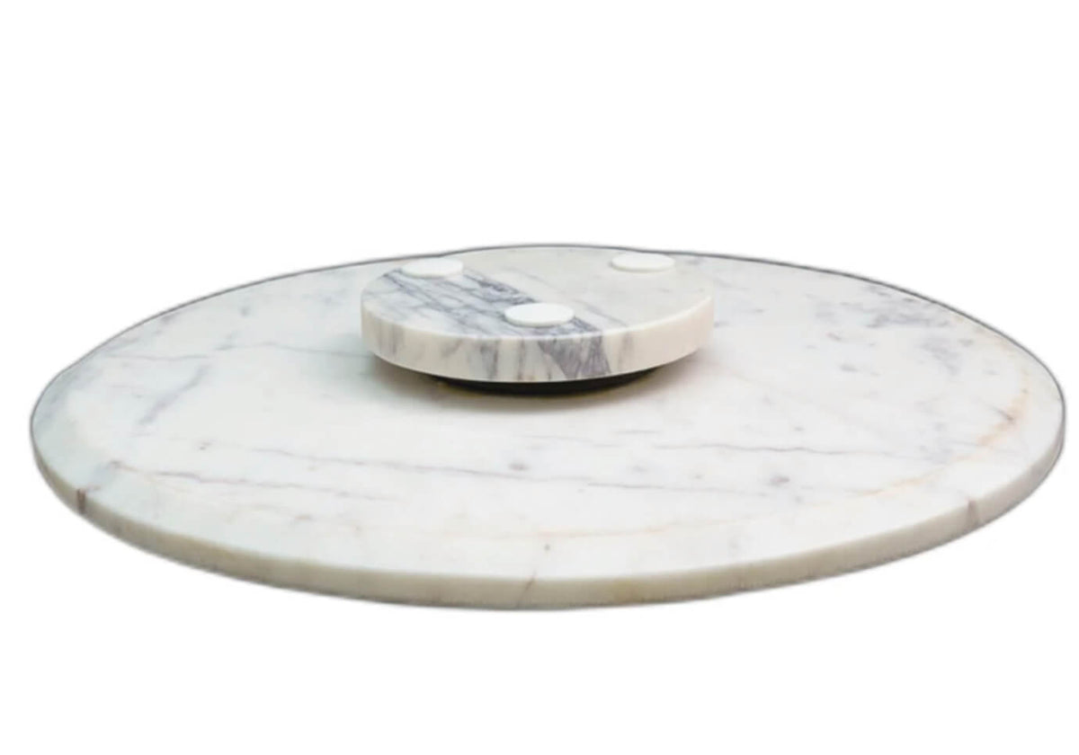 Lazy Susan de Mármol Blanco - 38 cm - Simone
