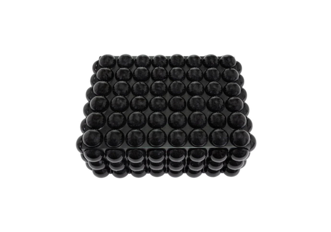 Caja Rectangular de resina negra con bolas