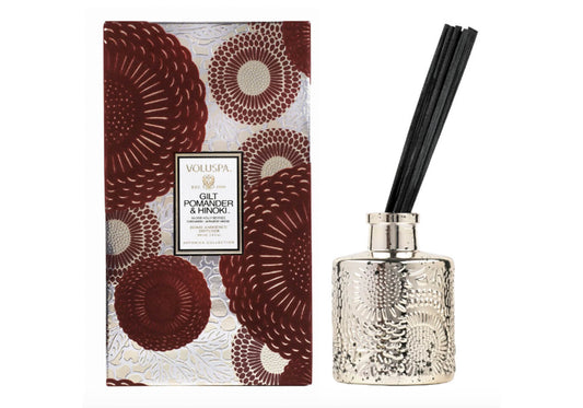 Difusor Voluspa Gilt Pomander & Hinoki - Simone