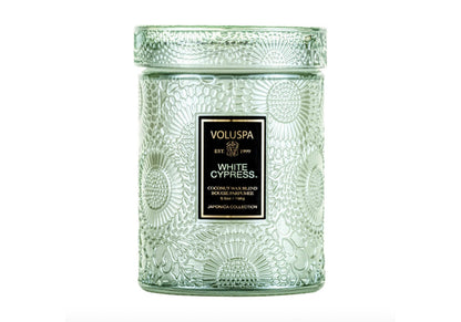 Vela Aromática Voluspa White Cypress Envase de Vidrio 5.5Oz