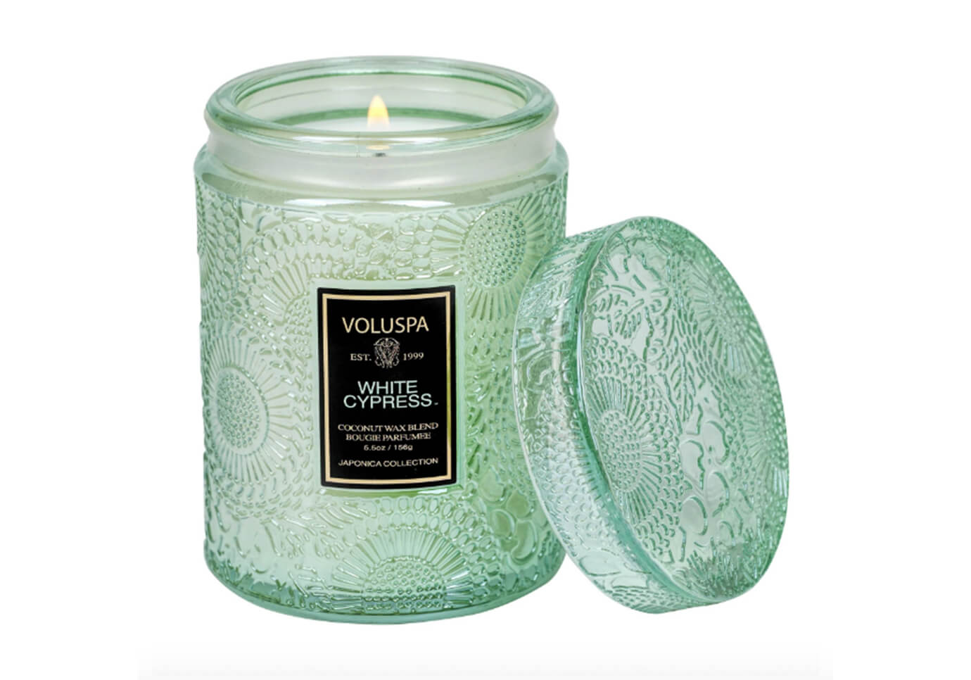 Vela Aromática Voluspa White Cypress Envase de Vidrio 5.5Oz