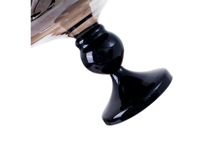 Bombonera de Vidrio Humo con Pedestal Chico