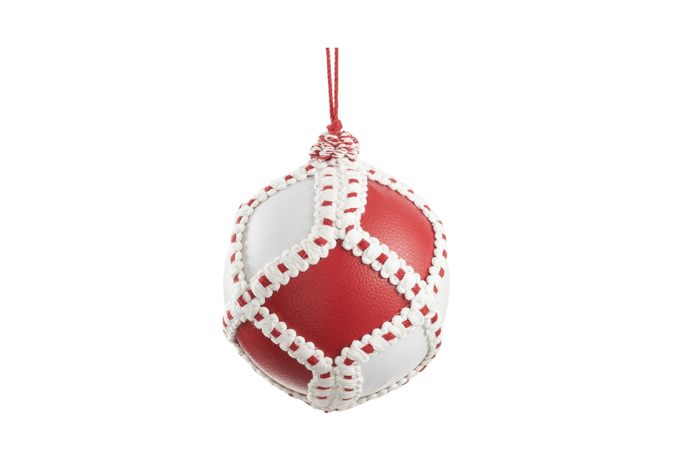 Esfera de Vinil Blanco con Rojo con Borde Ancho