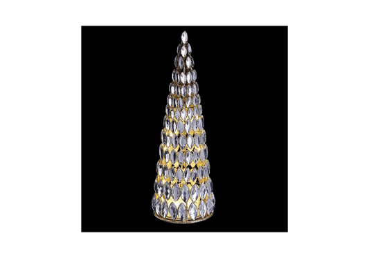 Pino de Cristal Plateado con Luz - Simone
