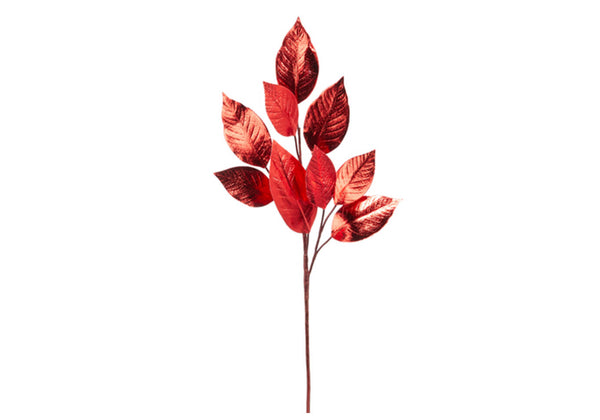 Rama de Hojas Rojas 87 cm